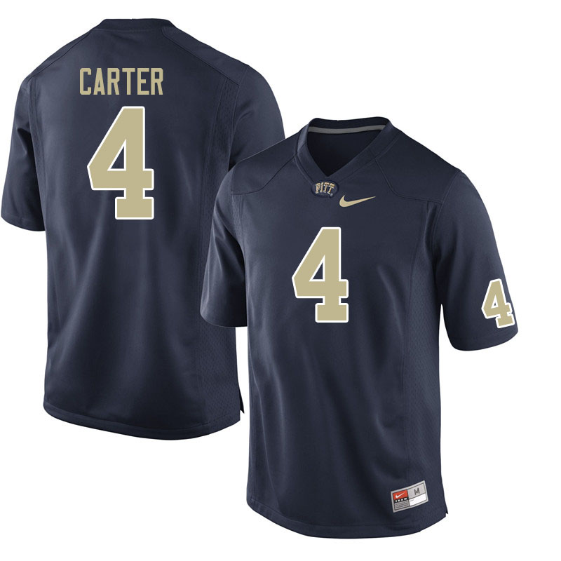 Men #4 Daniel Carter Pitt Panthers College Football Jerseys Sale-Navy